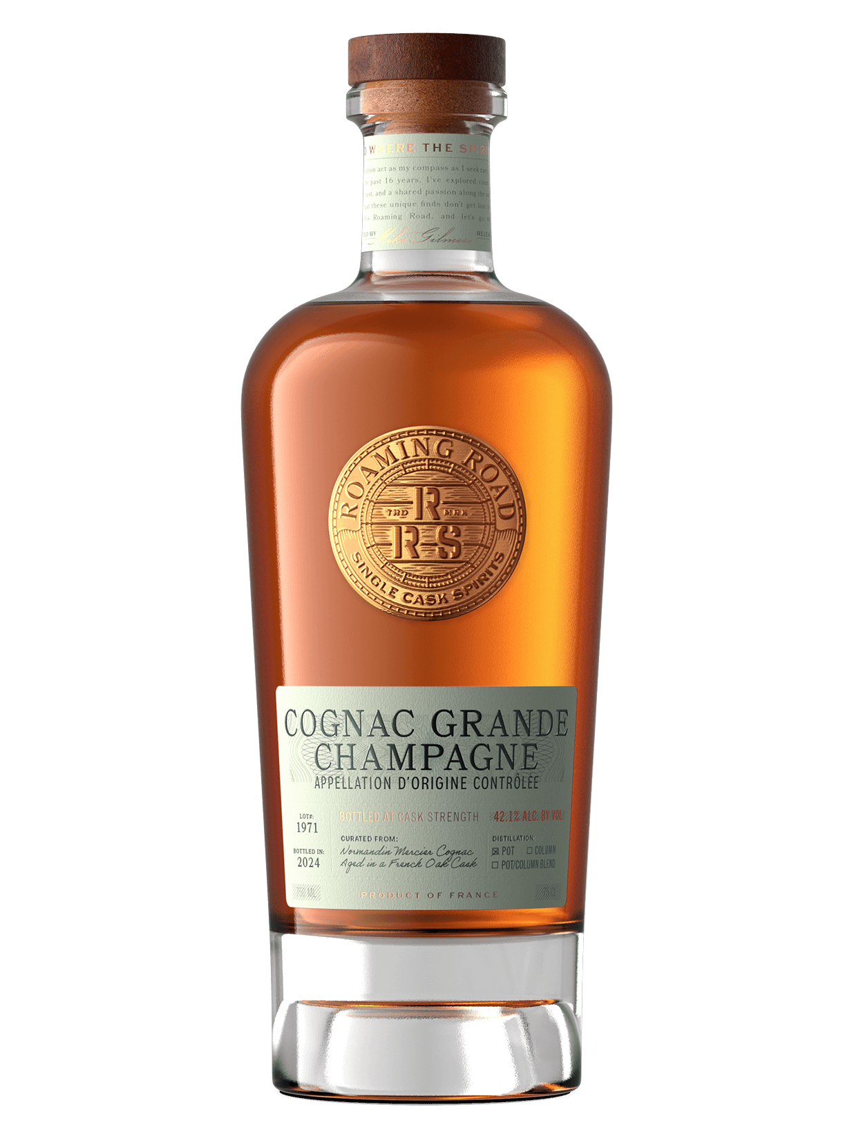 Roaming Road Cognac Grande Champagne Lot 1971